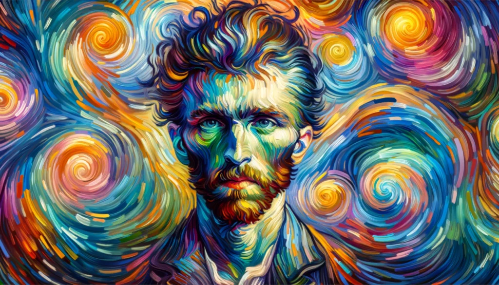 Abstract image of vincent van Gogh